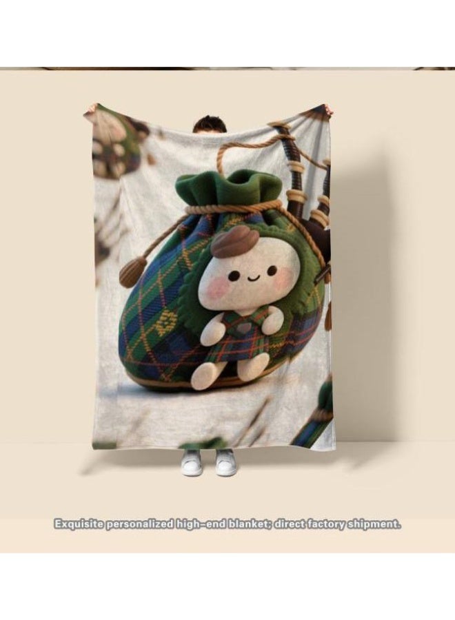 general Baby and children's cartoon flannel thin blanket (warm and comfortable, suitable for sleep, game use) 70cm*100cm - Image 2