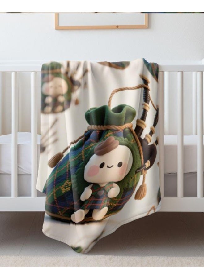 general Baby and children's cartoon flannel thin blanket (warm and comfortable, suitable for sleep, game use) 70cm*100cm - Image 3