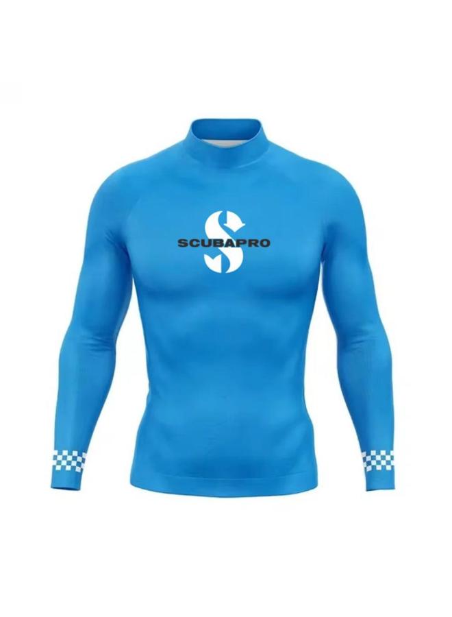 Men's Swimsuit Long-sleeved Protective Surfing T-shirt Ultraviolet Swimsuit Diving Swimsuit Sunscreen Quick-drying-Color:11-