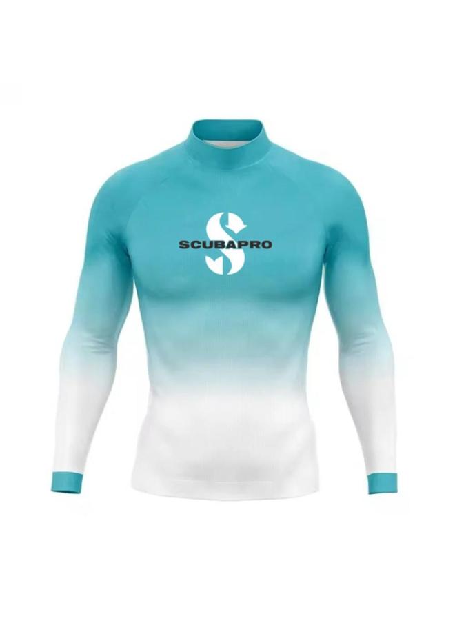 Men's Swimsuit Long-sleeved Protective Surfing T-shirt Ultraviolet Swimsuit Diving Swimsuit Sunscreen Quick-drying-Color:11-