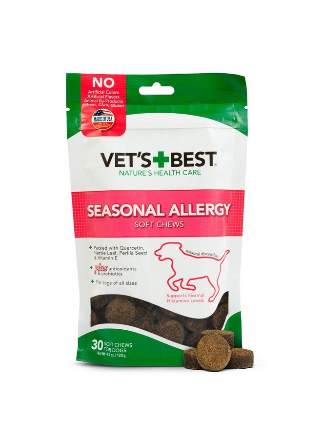 Vet's Best Seasonal Allergy Soft Chews for Dogs, Anti Itch For Dogs, Pet Allergy Chews, Dog Allergy Chews Natural Allergy & Immune Support Supplement with Probiotics and Antioxidants (30 Soft Chews) - Image 1