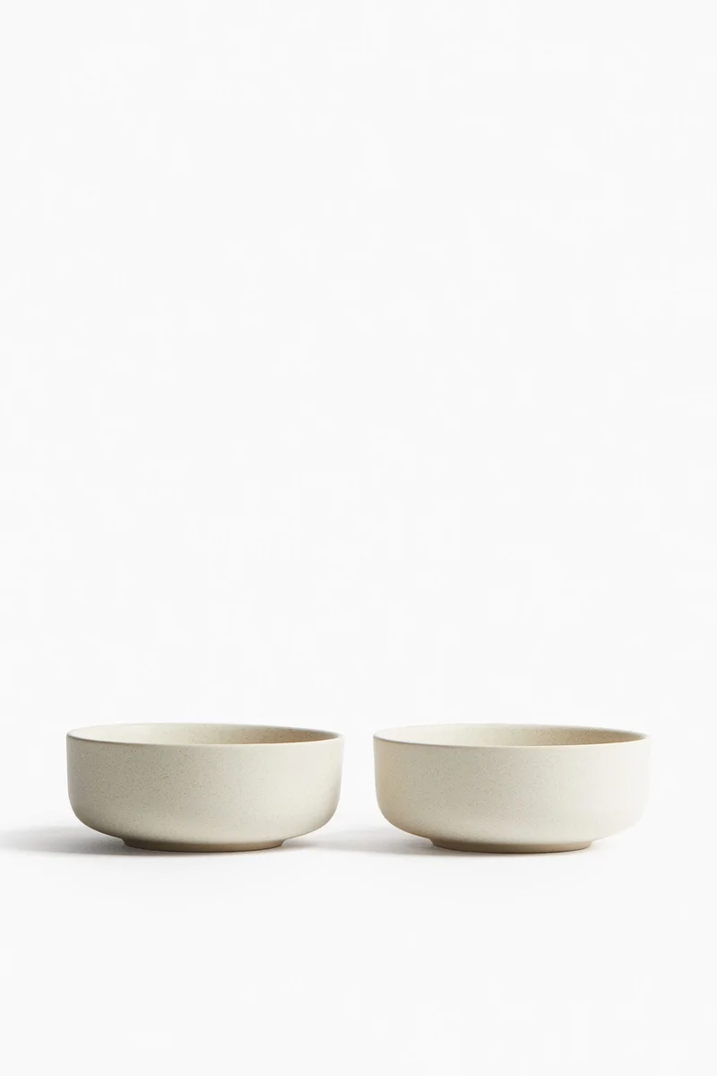 H&M 2-pack reactive-glaze bowls