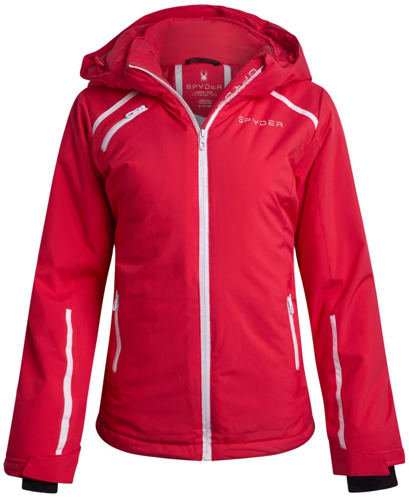 Spyder Womens Quilted Jacket - Wind Water Resistant Insulated Winter Coats Quilted Ski Jacket with Hood and Zippered Pockets, Size Medium, Prism Pink Blush - Image 1