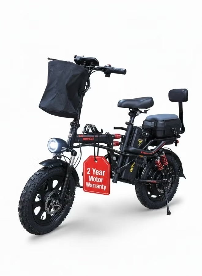 Electric bicycle for adults with a 48V battery, 1000W motor, and 16-inch mountain bike tires. - Image 1
