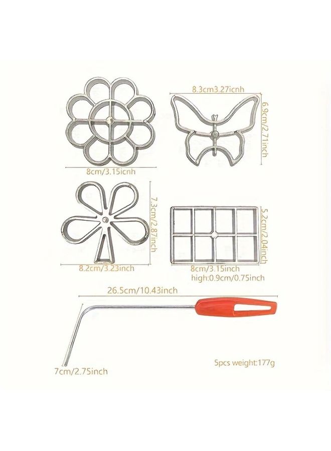 Flower Shaped Cast Iron Mold Set A With Handle For Bunuelos Pastry Baking - Image 2
