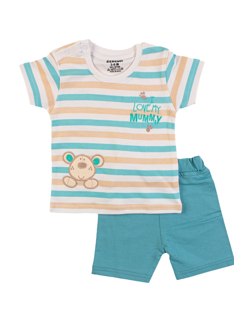 Zercon Summer Pajama Set for Newborn Babies 6299 - Image 1