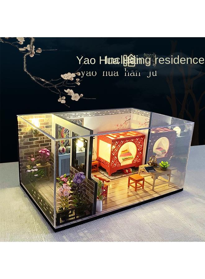 Bluejw American Daidiy Cabin Antique Yao Hua Han Residence Retro Residence Kitchen Wooden Handmade Building Assembled Toys Innovative Delivery - Image 1