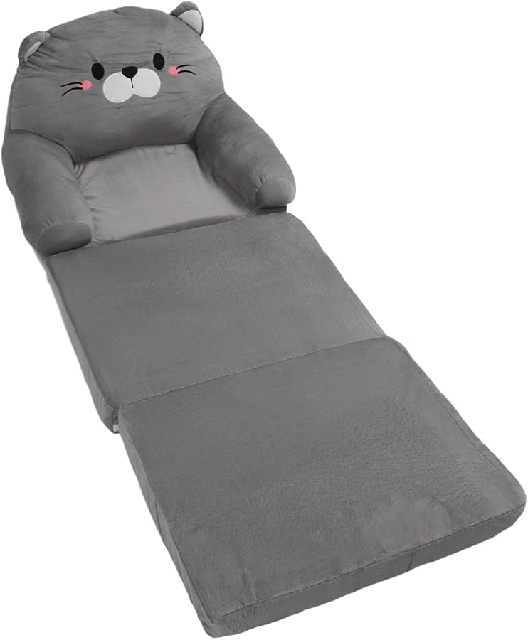3 Layer Plush Grey Baby Armrest Sofa Bed Toddler Chair For Relaxing Playing Resting - Image 5
