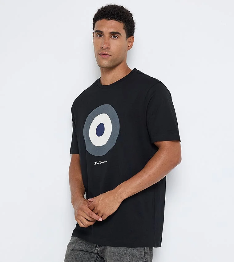 بين شيرمان Ben Sherman Men's Crew Neck Short Sleeve Printed T-Shirt