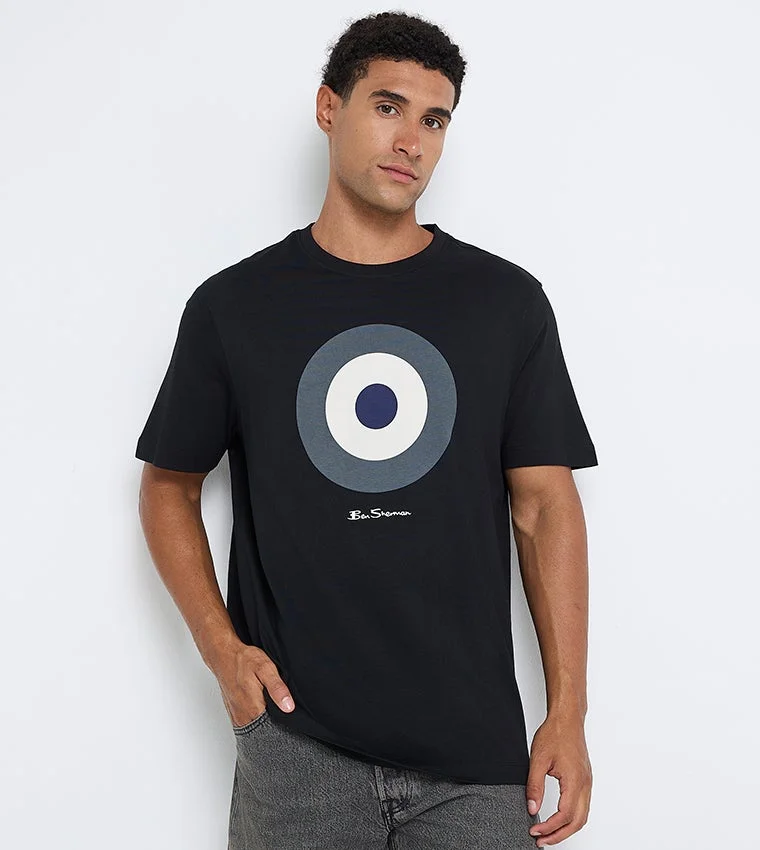 بين شيرمان Ben Sherman Men's Crew Neck Short Sleeve Printed T-Shirt