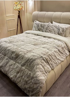 Family Bed quilt set Spanish fur 3 pieces size 240 x 240 cm model 1623 from Family Bed  - Image 1