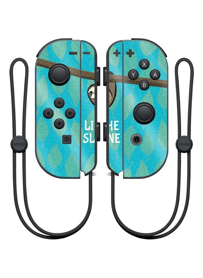 MIGHTY SKINS - Mightyskins Glossy Glitter Skin For Nintendo Joy Con Controller Slow Sloth | Protective, Durable High Gloss Glitter Finish | Easy To Apply, Remove, And Change Styles | Made In The Usa - Image 1