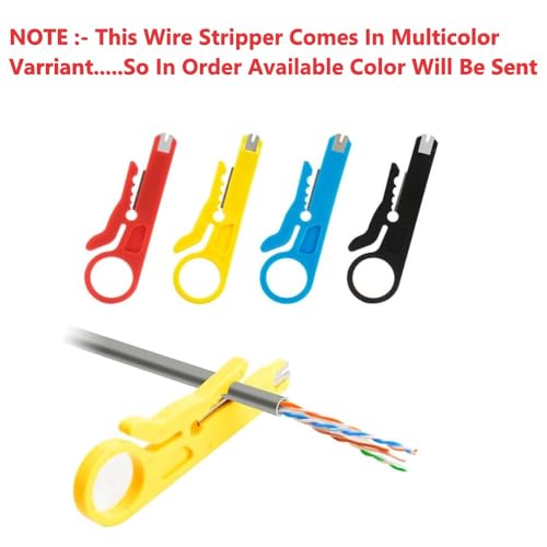 XIKKART Mini Wire Stripper And Cutter, 4Pcs Wire Stripper Flat Nose Cable Cutter With Practical Punch Down Tool | Tool | Cable Cutter | (Multicolor) (4 Pair) - Image 2