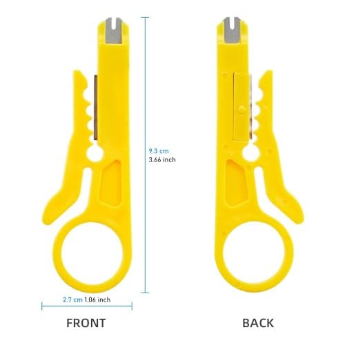 XIKKART Mini Wire Stripper And Cutter, 4Pcs Wire Stripper Flat Nose Cable Cutter With Practical Punch Down Tool | Tool | Cable Cutter | (Multicolor) (4 Pair) - Image 5