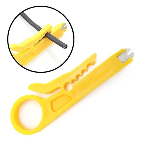 XIKKART Mini Wire Stripper And Cutter, 4Pcs Wire Stripper Flat Nose Cable Cutter With Practical Punch Down Tool | Tool | Cable Cutter | (Multicolor) (4 Pair) - Image 3