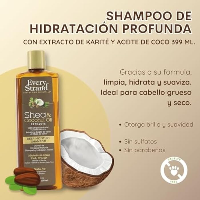 Every Strand Shea & Coconut Oil Deep Moisture Shampoo, 13.5 Oz - Image 4