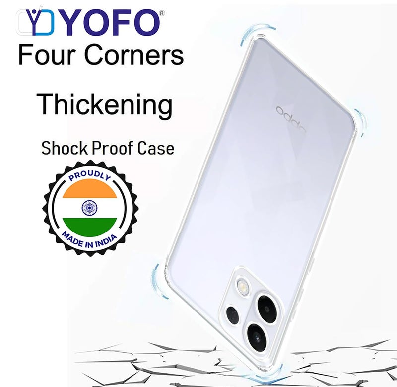 YOFO Silicon Back Cover Case for Oppo K13 (5G) (Transparent) Camera Protection with Dust Plug - Image 3