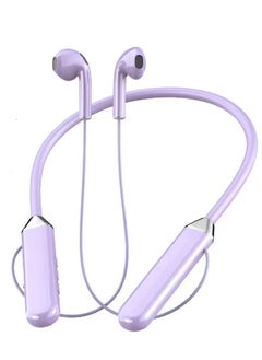 GELESE GELESE Bluetooth Neck Sports Wireless Headphones Dual Half In-Ear Universal Ultra Long Standby Purple  - Image 5