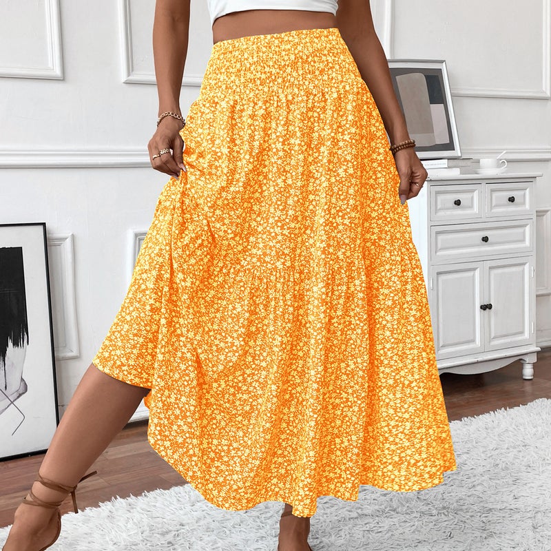 Floral Layered Long Skirt for Women