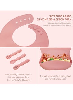 Taiahiro 10 Pcs Silicone Baby Feeding Set,Owl Toddler Self Feeding Dish Set  - Image 3