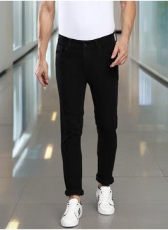 Dennis Lingo بنطلون جينز Dennis Lingo رجالي أسود بقصّة Slim Fit ومتوسط الارتفاع  - Image 1
