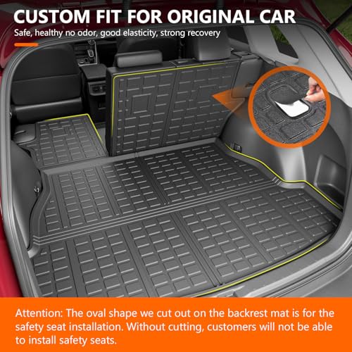 powoq Cargo Mat Compatible with 2019-2025 Toyota RAV4 Backrest Mat Cargo Liner Trunk Liner Replacement for 2019-2024 2025 Toyota RAV4 Accessories - Image 2