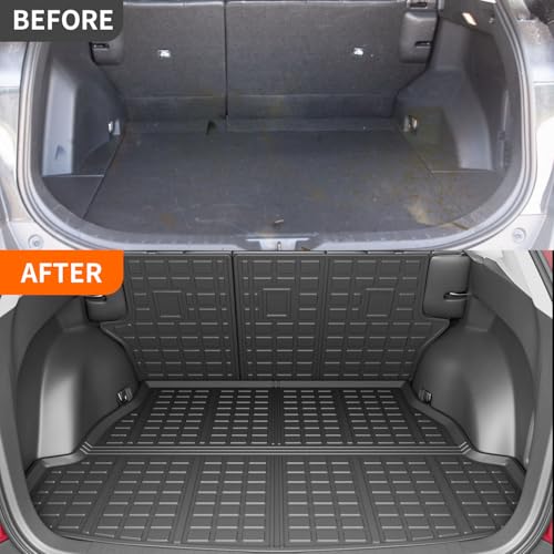 powoq Cargo Mat Compatible with 2019-2025 Toyota RAV4 Backrest Mat Cargo Liner Trunk Liner Replacement for 2019-2024 2025 Toyota RAV4 Accessories - Image 3
