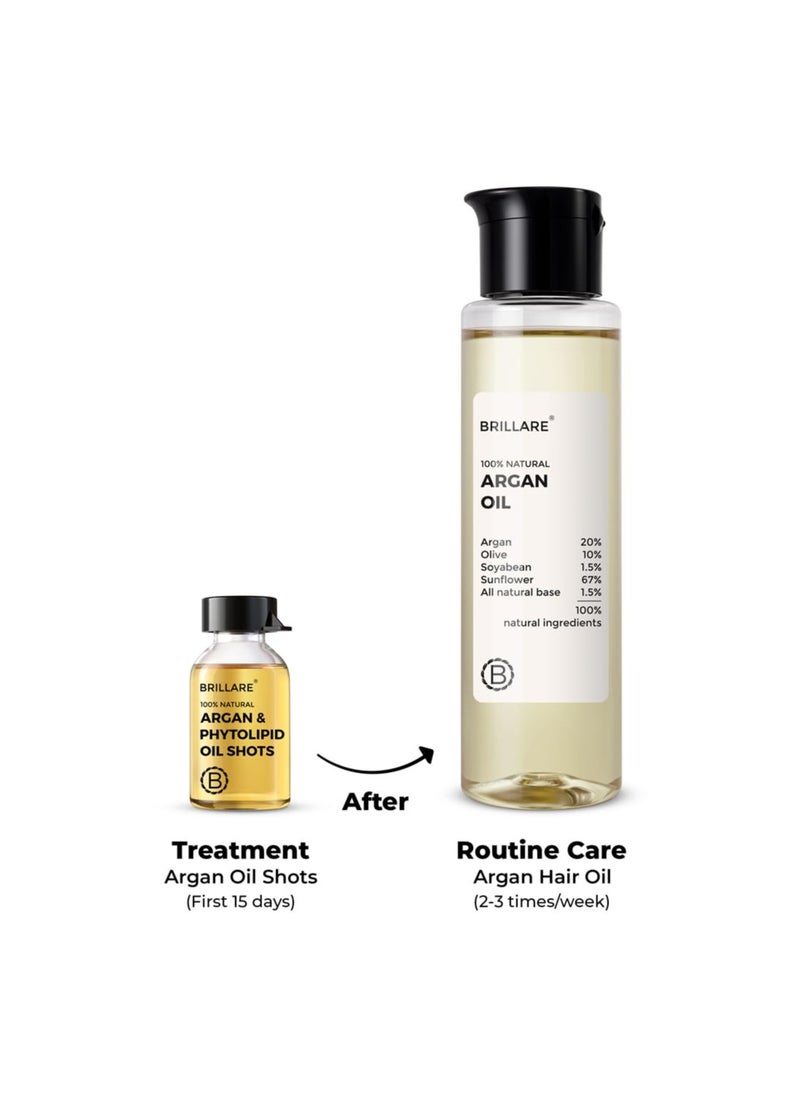 BRILLARE Argan Hair Oil, with the Goodness of Olive oil & Sunflower Oil, for Dry & Frizzy Hairs, 100% Natural Hair Oil, 100ml  - Image 4