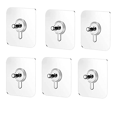 JIALTO 10 Pcs Heavy Duty Adhesive Nail Hooks - Versatile Wall Mount Hooks for Bathroom, Kitchen, and Bedroom - Transparent, Easy Installation Without Drilling - Image 1