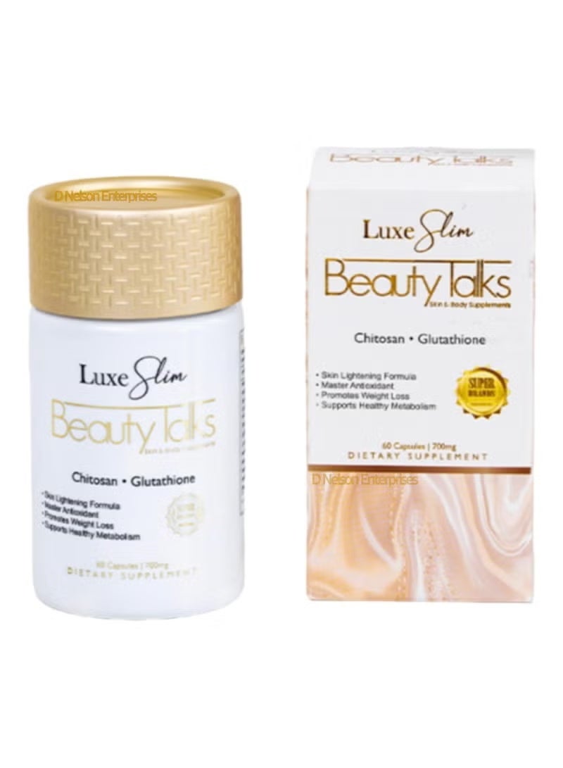 لوكس سكين مكملات الشيتوزان والجلوتاثيون للبشرة والجسم 60 كبسولة - Image 1
