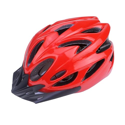 FABSPORTS Light Weight Bicycle/Bike Helmet with Flexible Padding for Kids and Adults, Adjustable Size, for Road & Mountain Cycling/Skating, Red - Image 1