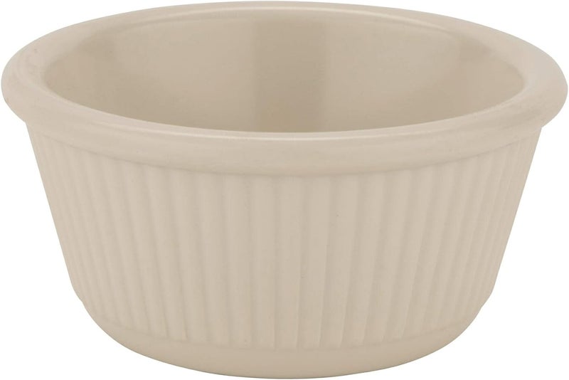GET Fluted 3 Ounce Ivory Melamine Ramekin Dipping Sauce Cup Set of 12For Condiments Dressings and Side Dishes - Image 3