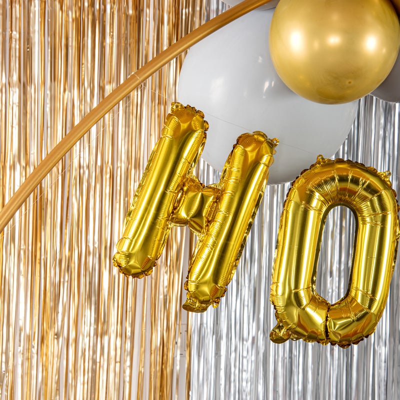 Restaurantware-Balloonify 16 Inch Letter Balloon, 1 Alphabet Party Balloon - Letter H, Self-Sealing, Gold Foil Mylar Balloon, Hanging Loop, Decoration For Birthday, Wedding, Or Graduation - Image 3