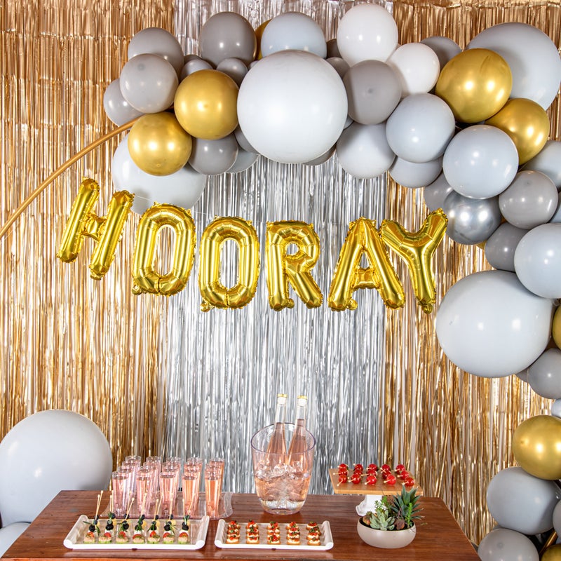 Restaurantware-Balloonify 16 Inch Letter Balloon, 1 Alphabet Party Balloon - Letter H, Self-Sealing, Gold Foil Mylar Balloon, Hanging Loop, Decoration For Birthday, Wedding, Or Graduation - Image 4