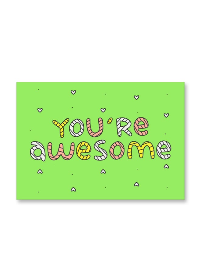 Greeting card YOU ARE AWESOME