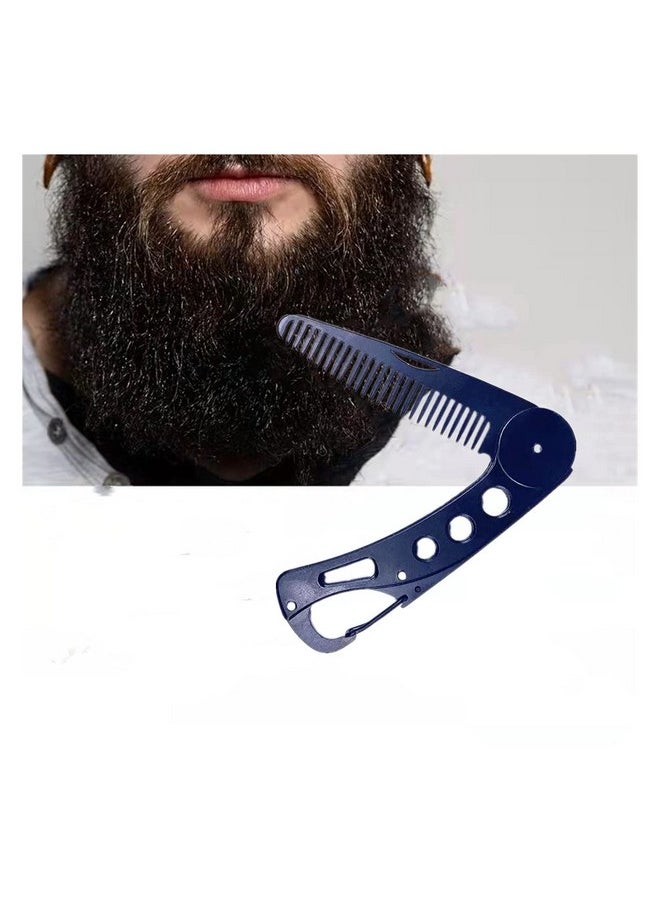 Tuklye Stainless Steel Folding Beard Comb Antistatic Beard For Men Grooming & Combing Hair Beards Mustaches Beards And Mustaches Styling Pocket Comb Men'S Beard & Moustache Combs  - Image 4