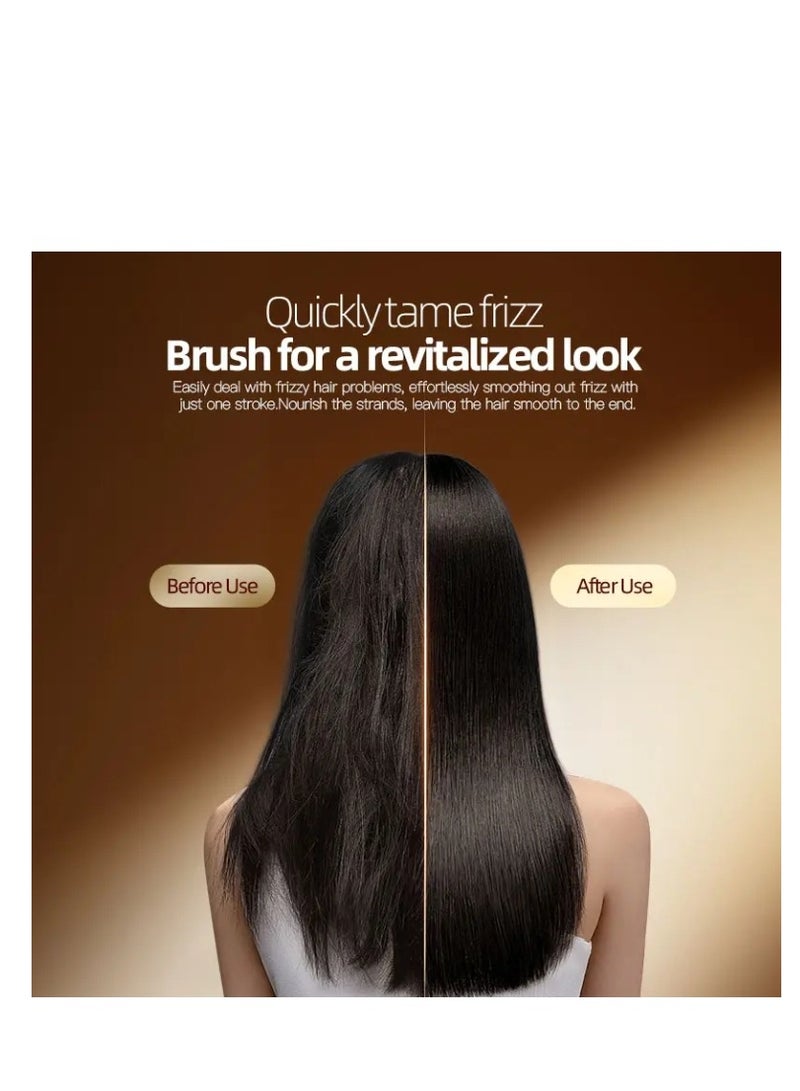 Y&D Hair Straightener Brush 2 in 1 Beard and Straightening Comb 60s Ceramic PTC Heating with 6 Temperature Anti Scald Design for Women Men All Type  - Image 2