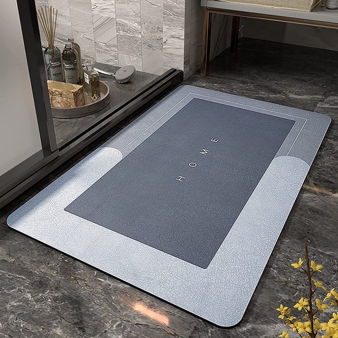 BATHROOM ABSORBENT CARPET, MEMORY FOAM BATH MAT, BATHROOM CARPET, THE LATEST TECHNOLOGY HAS STRONG WATER ABSORPTION CAPACITY, SOFT AND COMFORTABLE, EASY TO TAKE CARE OF (D)