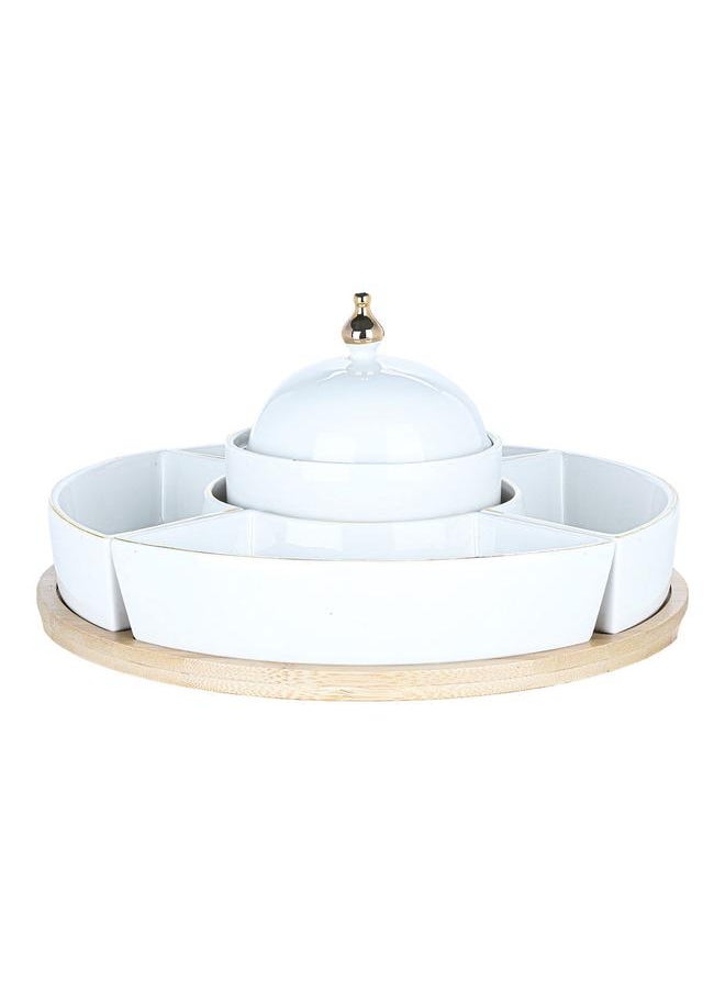Alsaif Porcelain Serving Set 6 Pieces White  - Image 1