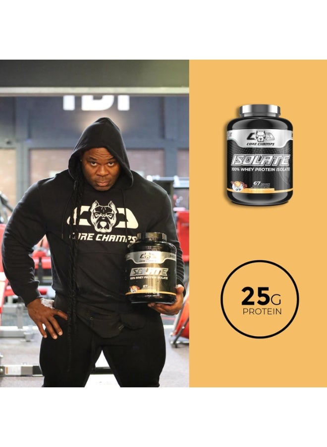 كور تشامبس عزل بروتين مصل اللبن المعزول بنسبة 100% - بنكهة الكابتشينو، 2 كجم، 25 جم بروتين نقي لكل حصة لبناء العضلات الهزيلة والتعافي - Image 3