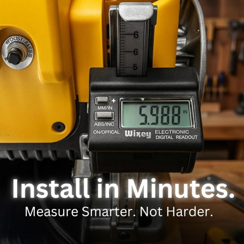 Wixey Digital Planer Gauge â€“ Electronic Digital Readout & Thickness Measuring Tool â€“ Accurate Calibration & Digital Dimensions â€“ Perfect Portable Planer Accessory for Woodworking Upgrade - Image 4