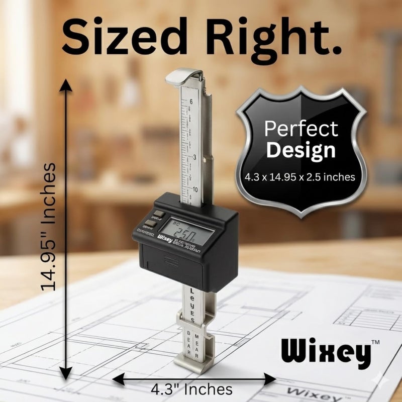 Wixey Digital Planer Gauge â€“ Electronic Digital Readout & Thickness Measuring Tool â€“ Accurate Calibration & Digital Dimensions â€“ Perfect Portable Planer Accessory for Woodworking Upgrade - Image 3