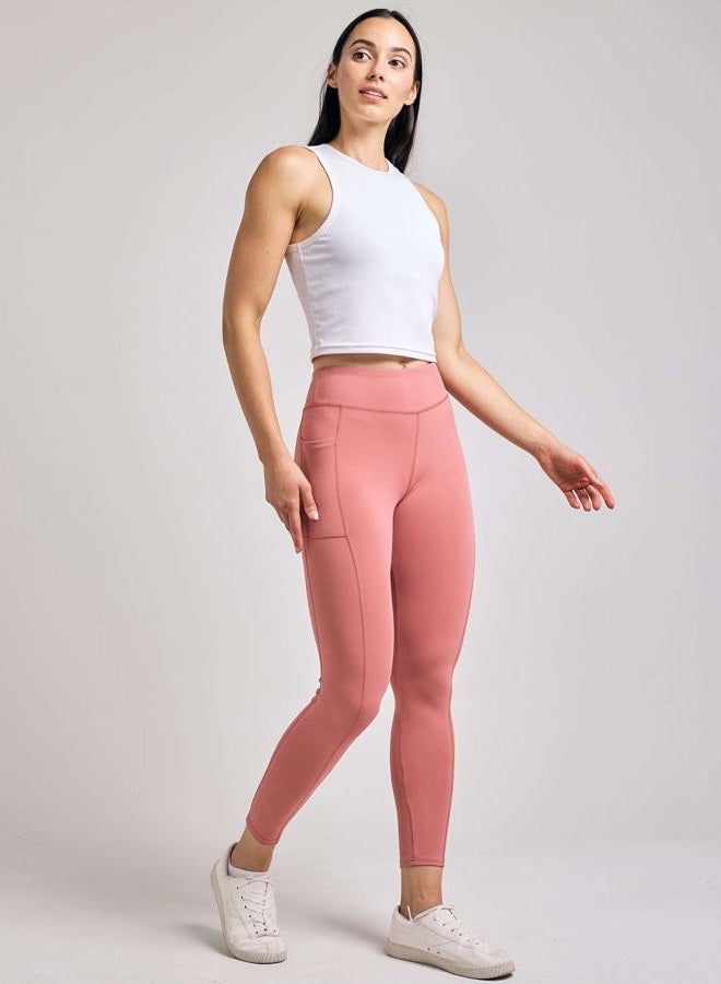 REALESSENTIALS 4 Pack: Womens Leggings Yoga Pants for Women Workout Tummy Control Legging Pockets Gym Clothes Clothing Compression Halara Exercise Pants Womans Adult Girl Teen High Waisted Pocket Waist - Set 4, L - Image 2