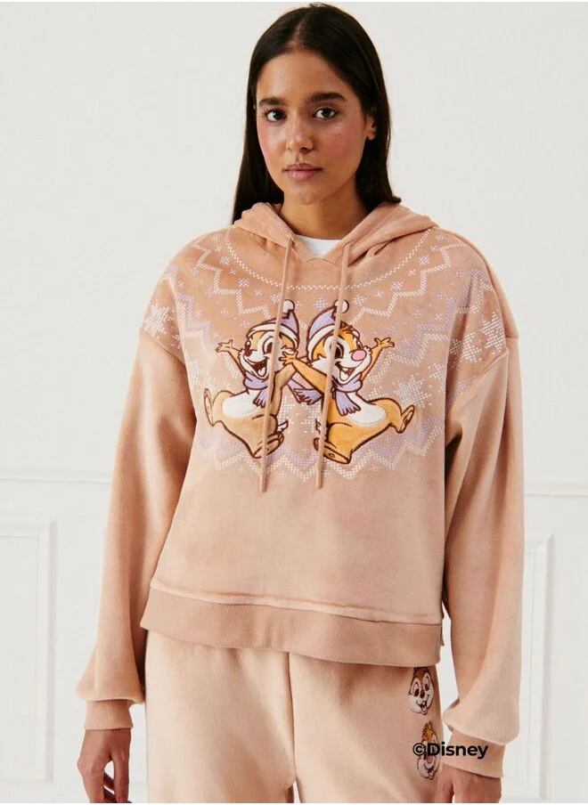 UNDIZ Chip'n dale velvet sweatshirt