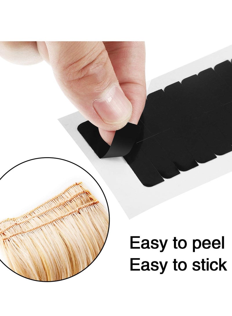 Blulu Blulu 360 Pieces Hair Extension Tape Tabs Bulk Double Sided Tape in Extension Replacement Adhesive Wig Tape Adhesive Hair Extension Tapes Beauty Tool for Hair Extensions Wigs Supplies(Black)  - Image 5