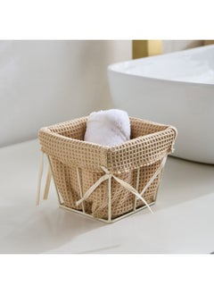 Home Box Bella Toast Waffle Small Square Basket - 9x9x10 cm  - Image 1
