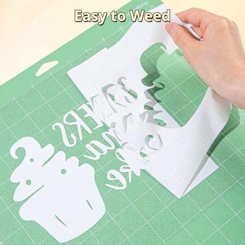 HTVRONT White Glitter HTV Vinyl- 10” x 5ft Rainbow White Glitter Iron On Vinyl for All Cutting Machine, Glitter Heat Transfer Vinyl Roll for T Shirts - Easy to Cut & Weed for Heat Vinyl Design - Image 4
