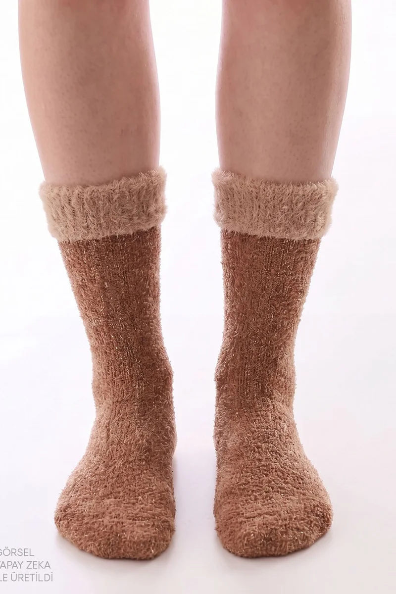 Penti PENTI Latte Fluffy Crew Socks