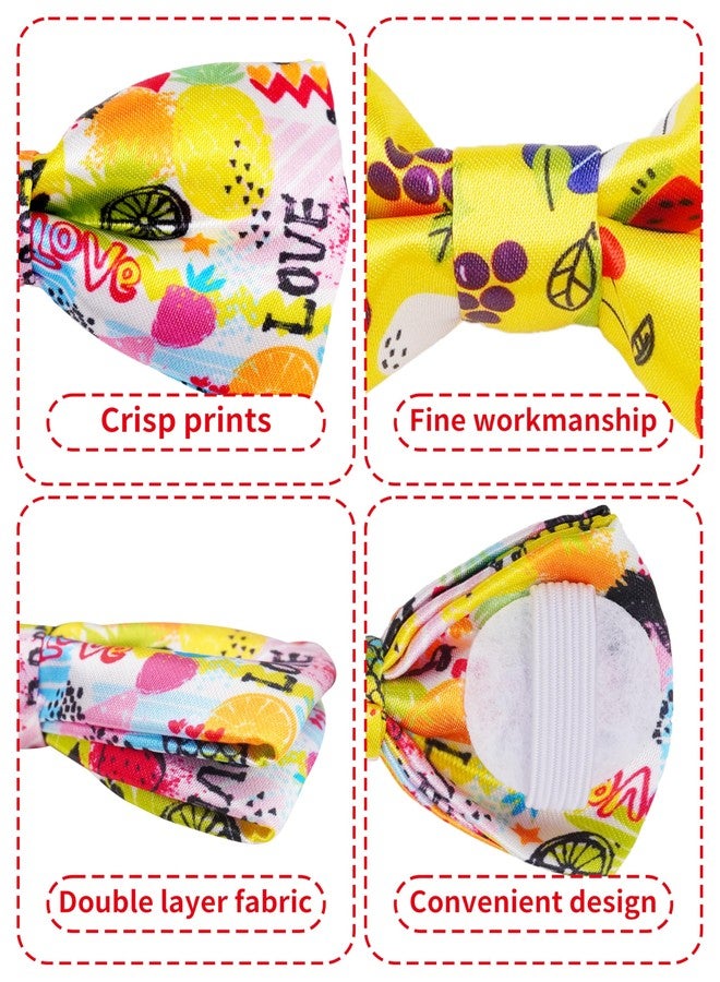 بت شو مجموعة من 10 ربطات عنق صغيرة للكلاب مزينة بالفواكه، مع ملحقات تثبيت منزلقة للأطواق، مناسبة للجراء والقطط، ربطات عنق على شكل فراولة للكلاب المتوسطة، ربطات عنق على شكل أفوكادو، إكسسوارات تزيين الحيوانات الأليفة لحفلات الأعياد (صغيرة) - Image 3