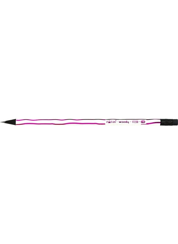 Fatih Pencil Woody Black Slat with Eraser 17080 